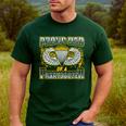 Proud Dad Of a Airborne Division Paratrooper Men's Casual T-Shirt Forest