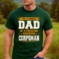 Proud Dad Of Awesome Corpsman Father's Day Men's Casual T-Shirt Forest