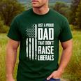 Proud Dad That Didn't Raise Liberals American Flag -ON BACK Women Men Men's Casual T-Shirt Forest Proud Dad That Didn't Raise Liberals American Flag -ON BACK Women Men Men's Casual T-Shirt Forest