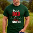 Proud Dad Of a Heart Warrior CHD Awareness Shirt Gift Men's Casual T-Shirt Forest