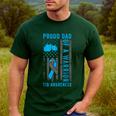 Proud Dad Of A T1D Warrior Type 1 Diabetes Awareness Men's Casual T-Shirt Forest