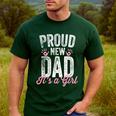 Proud New Dad It's A Girl Father To Be Soon To Be Dad Men's Casual T-Shirt Forest