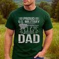 Proud Us Military Dad Father's Day For Dad Grandpa Veteran Men's Casual T-Shirt Forest