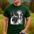 Pug Alien UFO Taking a Selfie Dog Mom Dad Men's Casual T-Shirt Forest Pug Alien UFO Taking a Selfie Dog Mom Dad Men's Casual T-Shirt Forest