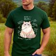Ragdoll Cat Anatomy Cute Pet Mom Dad Cream Bicolor Men's Casual T-Shirt Forest