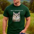 Rage Is Consuming Me Silly Staring Cat Meme Dad Mom Men's Casual T-Shirt Forest Rage Is Consuming Me Silly Staring Cat Meme Dad Mom Men's Casual T-Shirt Forest