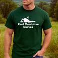 Real Men Have Curves Dad Body Men's Casual T-Shirt Forest