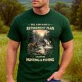 Retirement Plan On Hunting & Fishing Fisherman Hunter Dad Men's Casual T-Shirt Forest