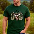 Retro Camo Dad Hunting Camouflage Deer Matching Men's Casual T-Shirt Forest