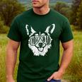 Retro Corgi Dad Dog Owner Pet Welsh Corgi Fathers Day Men's Casual T-Shirt Forest