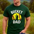 Retro Daddy Bucket Dad Softball Girl Men's Casual T-Shirt Forest Retro Daddy Bucket Dad Softball Girl Men's Casual T-Shirt Forest