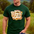 Retro Groovy Dad Family Birthday 60s 70s Hippie Costume Men's Casual T-Shirt Forest