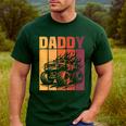 Retro Monster Truck Daddy Matching Family Birthday Party Men's Casual T-Shirt Forest Retro Monster Truck Daddy Matching Family Birthday Party Men's Casual T-Shirt Forest