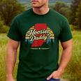Retro Vintage US States Hoosier Daddy State Outline Desig Men's Casual T-Shirt Forest Retro Vintage US States Hoosier Daddy State Outline Desig Men's Casual T-Shirt Forest