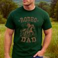 Rodeo Dad Western Cowboy Daddy Family Matching Father's Day Men's Casual T-Shirt Forest Rodeo Dad Western Cowboy Daddy Family Matching Father's Day Men's Casual T-Shirt Forest
