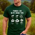 Shepsky Things Do Spare Time Dog Mom Dad Men's Casual T-Shirt Forest