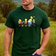 The Simpsons Father's Day Homer And Kids Bike Ride With Dad Men's Casual T-Shirt Forest