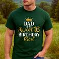 Sixteen Squad Bday Party Dad Of Sweet 16th Birthday Queen Men's Casual T-Shirt Forest