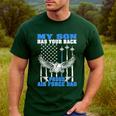 My Son Has Your Back Proud Air Force Dad Military Father Men's Casual T-Shirt Forest