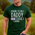 Soon To Be Daddy 2026 Loading Pregnancy Announcement 2026 Men's Casual T-Shirt Forest