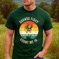 Sounds Fishy Count Me In Dad Grandpa Vintage Fishing Men's Casual T-Shirt Forest