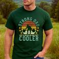 Strong Dad Workout Weight Lifting Father's Day Men's Casual T-Shirt Forest