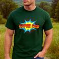 Super Dad Family Matching Superhero Comics Set Fathers Day Men's Casual T-Shirt Forest