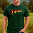 Super Dad Superdad Superhero Dad Men's Casual T-Shirt Forest