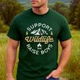 Support Wildlife Raise Boys Parent Mom & Dad Men's Casual T-Shirt Forest