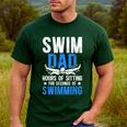 Swim Dad Swimming Dad Of A Swimmer Dad Swim Father Men's Casual T-Shirt Forest