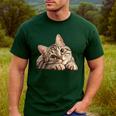 Tabby Cat Mom Dad Pet Shop Tabby Cats Kitten Tabby Cat Men's Casual T-Shirt Forest