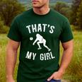 That's My Girl Volleyball Dad Of A Volleyball Player Father Men's Casual T-Shirt Forest