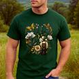 Tortie Cat Owner Flowers Tortie Cat Mom Tortie Cat Dad Men's Casual T-Shirt Forest