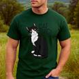 Tuxedo Cat Dad Cat Dad Tuxedo Cat Dad Men's Casual T-Shirt Forest Tuxedo Cat Dad Cat Dad Tuxedo Cat Dad Men's Casual T-Shirt Forest