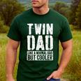 Twin Dad Shirt Men Dad Of Twins Fathers Day Men's Casual T-Shirt Forest