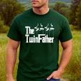 The TwinFather Father Of Twins Dad Fathers Day Men's Casual T-Shirt Forest