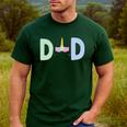 Unicorn Dad First Birthday Girl Family Matching Mama Party Men's Casual T-Shirt Forest