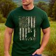 US Flag Deer Elk Buck Camoflage Hunting Hunter Dad Grandpa Men's Casual T-Shirt Forest US Flag Deer Elk Buck Camoflage Hunting Hunter Dad Grandpa Men's Casual T-Shirt Forest