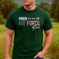 US Flag Proud Air Force Dad Men's Casual T-Shirt Forest