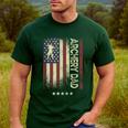USA American Flag Archery Dad Men's Casual T-Shirt Forest