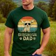 Vintage Chihuahua Dad Dog Lovers Father's Day Tee Men's Casual T-Shirt Forest
