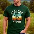 Vintage Disc Golf Dad Best Dad By Par Disk Golf Men's Casual T-Shirt Forest