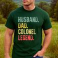 Vintage Husband Dad Colonel Legend Retro T-Shirt Men's Casual T-Shirt Forest