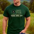 Vintage Proud Army Dad Camo American Flag Veteran Men's Casual T-Shirt Forest