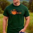 Vintage Proud Basketball Dad Fathers Day Basketball Player Men's Casual T-Shirt Forest