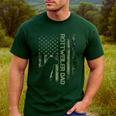 Vintage USA Camo Flag Proud Rottweiler Dad Rottie Silhouette Men's Casual T-Shirt Forest