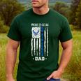 Vintage USA Flag Proud To Be An US Air Force Dad Men's Casual T-Shirt Forest