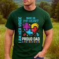 I Am Her Voice She Is My Heart Autism Awareness Daughter Dad Men's Casual T-Shirt Forest I Am Her Voice She Is My Heart Autism Awareness Daughter Dad Men's Casual T-Shirt Forest