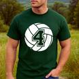 Volleyball Player 4 Volleyball Mom Dad Jersey Number 4 Men's Casual T-Shirt Forest Volleyball Player 4 Volleyball Mom Dad Jersey Number 4 Men's Casual T-Shirt Forest