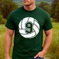 Volleyball Player 9 Volleyball Mom Dad Jersey Number 9 Men's Casual T-Shirt Forest Volleyball Player 9 Volleyball Mom Dad Jersey Number 9 Men's Casual T-Shirt Forest